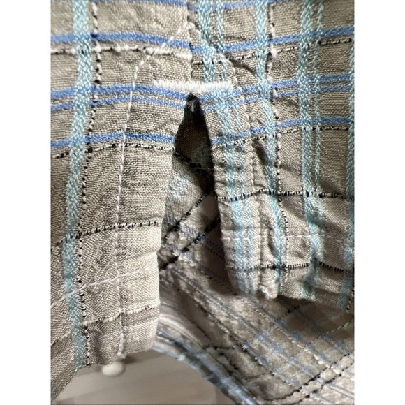 Tommy Bahama Silk Blend Plaid Textured Short Sleeve Button Down Shirt Size XL - Picture 5 of 9